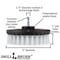 Drill Brush Power Scrubber By Useful Products 5 in W 5 in L Brush, White 5in-S-W-QC-DB - alternate 5